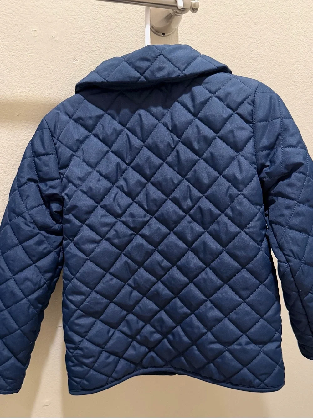 Gymboree Navy Quilted Puffer Jacket with Bow Pockets